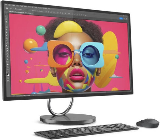 [F0HX001KAX] Lenovo Yoga AIO 32ILL10 Computer, 31.5" UHD IPS Display, Intel Core Ultra 7 256V, 16GB RAM, 1TB SSD, Intel Arc Graphics 140V, English-Arabic Keyboard & Mouse, Win11Pro, Storm Grey | F0HX001KAX