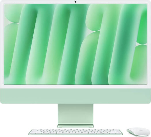 [MWUE3 B/A / HN/A LL/A] Apple iMac (2024) AIO Desktop Computer, 24" 4.5K Retina Standard Display, Apple M4 Chip with 8-Core CPU, 8-Core GPU, 16-Core, 16GB RAM, 256GB SSD, English K/B, Green | MWUE3 B/A / HN/A LL/A