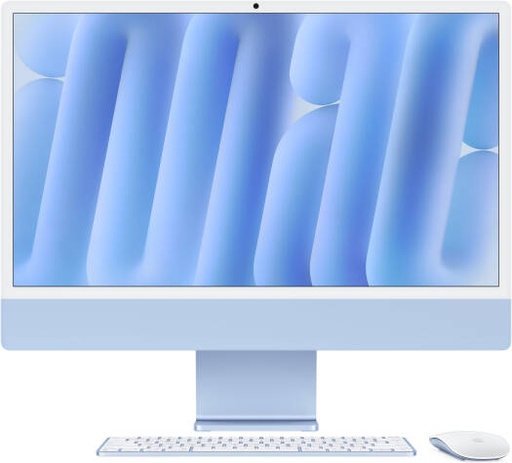 [Z1EP00089] Apple iMac (2024) AIO Desktop Computer, 24" 4.5K Retina Nano-Textured Display, Apple M4 Chip with 10-Core CPU, 10-Core GPU, 16-Core Neural Engine, 16GB RAM, 256GB SSD, English K/B, Blue | Z1EP00089
