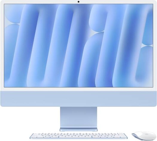 [MWV13 B/A LL/A] Apple iMac (2024) AIO Desktop Computer, 24" 4.5K Retina Standard Display, Apple M4 Chip with 10-Core CPU, 10-Core GPU, 16-Core Neural Engine, 16GB RAM, 256GB SSD, English K/B, Blue | MWV13 B/A LL/A