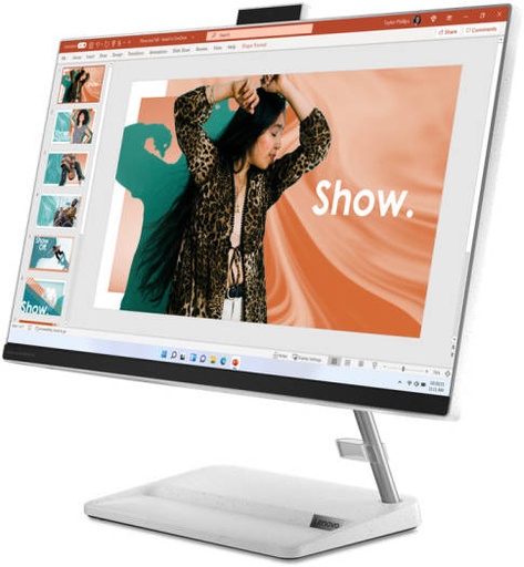 [F0GH00U3AX] Lenovo IdeaCentre AIO 3 24IAP7 Desktop, 24" FHD IPS Display, Intel Corei7-13620, 8GB RAM, 512GB SSD, Integrated Intel UHD Graphics, Wireless White ENG-ARB KB + Mouse, No OS, White | F0GH00U3AX