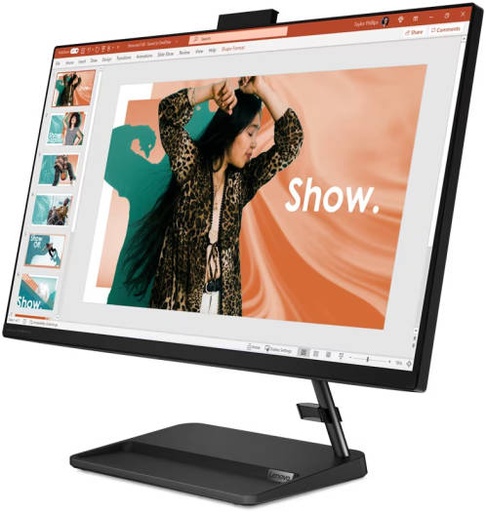 [F0GJ003AAX] Lenovo IdeaCentre AIO 3 27IAP7 Desktop PC, 27" FHD IPS, Intel Core i5-1240P, 8GB RAM, 512GB SSD, NVIDIA GeForce MX550 2GB, Calliope Wireless ENG-ARB KB & Wireless Mouse, No OS, Black | F0GJ003AAX
