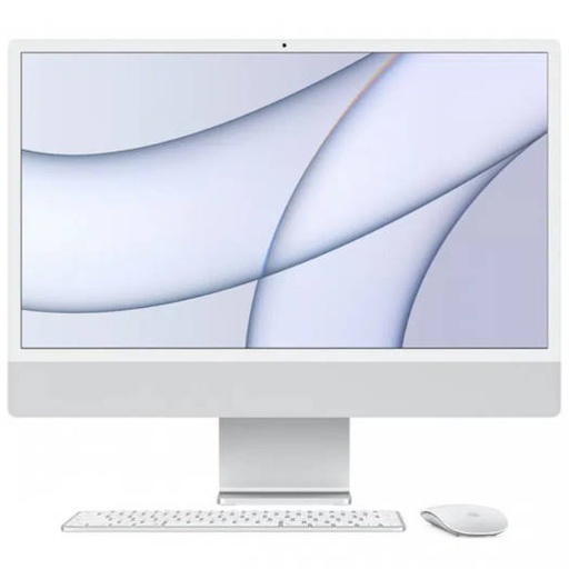 [Z12R001DK / Z12Q001SB] Apple iMac 24'' 4.5K Display PC, M1 Chip, 8C CPU, 8C GPU, 16C Neural Engine, 16GB DDR4 RAM, 1TB SSD, Gigabit Ethernet, Magic Mouse, English Keyboard, Touch ID, Silver | Z12R001DK / Z12Q001SB
