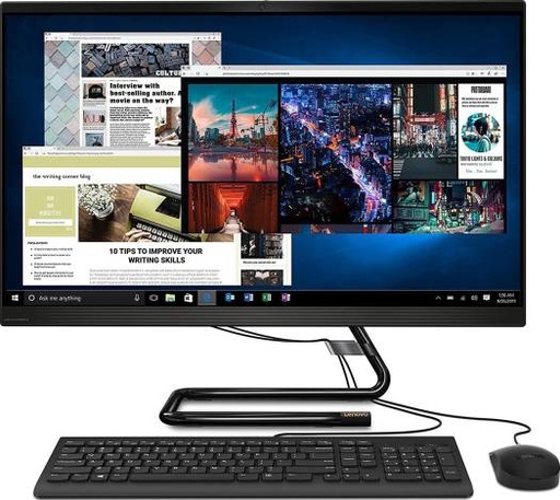 [F0EY005NAX] Lenovo AIO 3, Intel Core i7 10700T 2.0 Ghz , 8GB Ram, 1TB HDD, 27" FHD Display, DVDRW Drive, 2GB AMD Radeon Graphics, Windows 10 Home, 1 Year Warranty - Black | F0EY005NAX