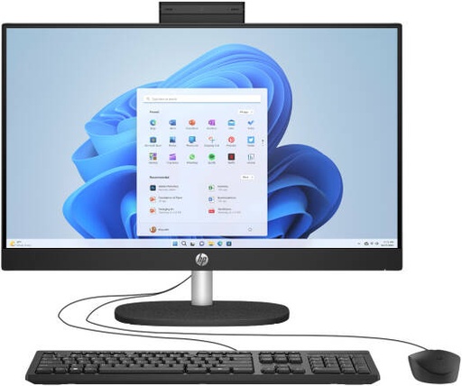 [91H33EA] HP All-In-One 24-cr0126nh Desktop Computer, 24" FHD IPS Touch Display, Intel Core i7-1355U, 8GB RAM, 512GB SSD, Intel Iris Xe Graphics, Wired Keyboard & Mouse, No OS, Jet Black | 91H33EA