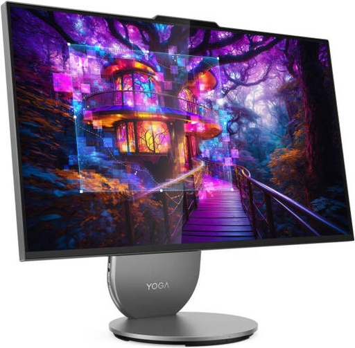 [F0J2001UAX] Lenovo Yoga AIO 27IAH10 Desktop Computer, 27" QHD IPS 120Hz Display, Intel Core Ultra 9 285H, 32GB RAM, 1TB SSD, GeForce 4050 6GB GPU, English-Arabic K/B & Mouse, Win11Pro, Luna Gray | F0J2001UAX