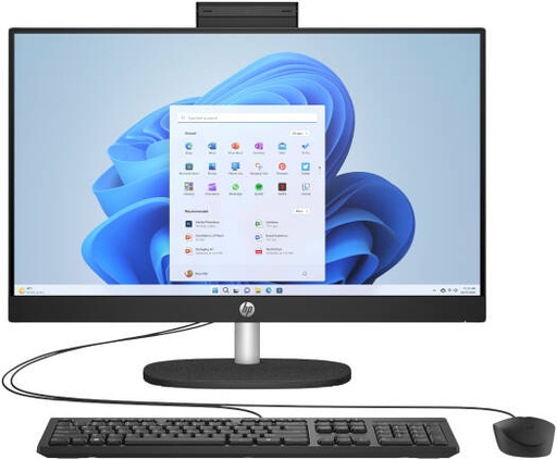 [D30BSEABH5] HP All-in-One AI 24-cr2027nh Desktop Computer, 24" FHD IPS Touch Display, Intel Core Ultra 7 255U, 8GB RAM, 512GB SSD, Intel UHD Graphics, Wired Keyboard & Mouse, No OS, Black | D30BSEABH5