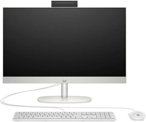 [91H63EABH5] HP 24-cr0121nh All-In-One Desktop Computer, 24" FHD IPS Touch Display, Intel Core i5-1335U, 8GB RAM, 512GB SSD, Intel Iris Xe Graphics, HP 125 Wired K/B & Mouse, No OS, White | 91H63EABH5