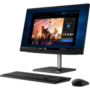 [11LA0036UM] Lenovo All In One V30a-24 Desktop Computer, 23.8 Inches Non-Touch, 10th Gen Intel Core i5-10210U, 4GB DDR4 RAM, 1TB HDD, No OS, Eng Keyboard, Black | 11LA0036UM
