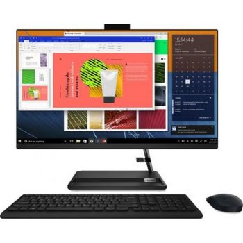 [F0FW0053AX] Lenovo Ideacentre AIO 3 27" All-in-One IPS Display, Intel Core i5-1135G7 2.4 GHz, 8 GB RAM, 1 TB HDD, DVD RW, Wireless Keyboard and Mouse, No OS, Black | F0FW0053AX