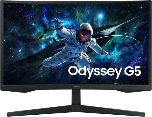 [LS27CG552EMXUE] Samsung Odyssey G5 G55C Curved Monitor, 27" QHD VA Display, 165Hz Refresh Rate, 1ms (MPRT) Response Time, 1000R Curvature, AMD FreeSync Technology, Black | LS27CG552EMXUE