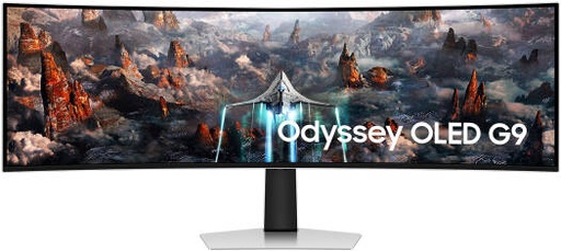 [LS49CG934SMXUE] SAMSUNG Odyssey G9 G93SC Gaming Curved Monitor, 49" Dual 2K OLED Display, 240Hz Refresh Rate, 0.03ms (GtG) Response Time, FreeSync Premium Pro & G-Sync Compatible, White | LS49CG934SMXUE