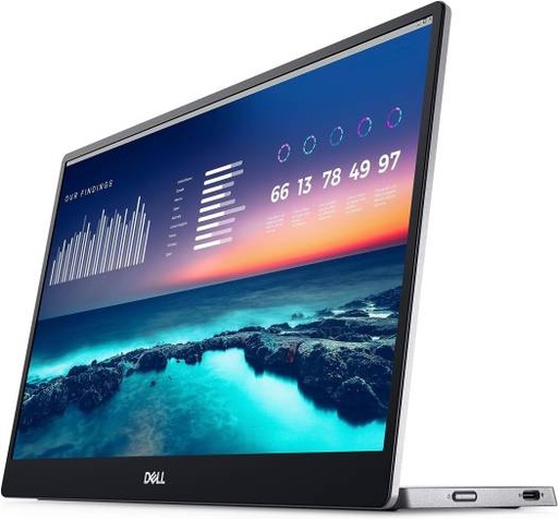[P1424H] Dell P1424H 14" FHD IPS 1080P Portable Monitor, 60 Hz Refresh Rate, 6 ms Response Time, 16.7 Million Colors, 300 nits Brightness, LED Backlight, USB-C Connection, Black | P1424H