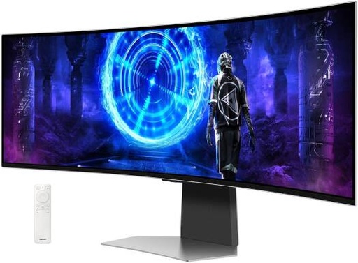 [LS49DG952SMXUE] SAMSUNG Odyssey G95SD G9 Gaming Curved Smart Monitor, 49" OLED Display, DQHD Resolution, 240Hz Refresh Rate, 0.03 (GtG) Response Time, FreeSync Premium Pro & G-Sync, Silver | LS49DG952SMXUE