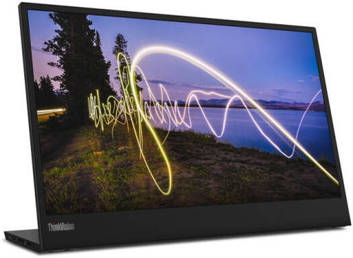 [62CAUAT1WL] Lenovo ThinkVision M15 Portable Monitor, 15.6" FHD IPS Display, 6ns Response Time, 250nit Brightness,VESA Mount CompatibilityTilt, Height Adjust Stand, 2x USB-C Black | 62CAUAT1WL