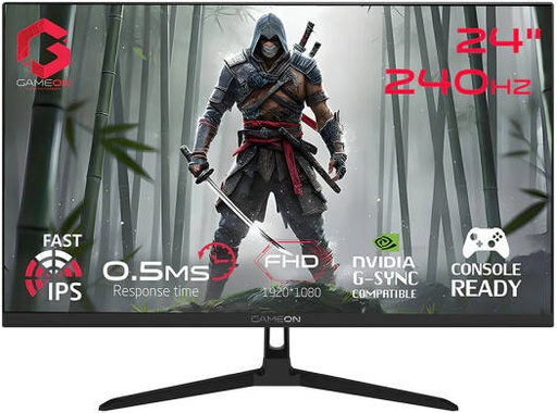 [GOESP24240IPS] GAMEON Esports Series Gaming Monitor, 24" IPS Display, FHD Resolution, 240Hz Refresh Rate, 0.5ms (MPRT) Response Time, FreeSync / Adaptive-Sync + VRR, Low Blue Light, Black | GOESP24240IPS