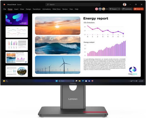 [64B2GAT1UK] Lenovo ThinkVision P24Q-40 Monitor, 24" IPS Display, QHD Resolution, 120Hz Refresh Rate, 4ms (GtG Extreme) Response Time, 16.7 Million Response Time, Raven Black | 64B2GAT1UK