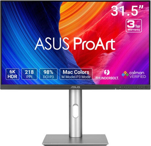 [90LM0BD0-B01K71] ASUS ProArt PA32QCV Professional Monitor, 32" IPS Display, 6K Resolution, 60Hz Refresh Rate, 5ms (GtG) Response Time, Trace Free Technology, Adaptive-Sync | 90LM0BD0-B01K71