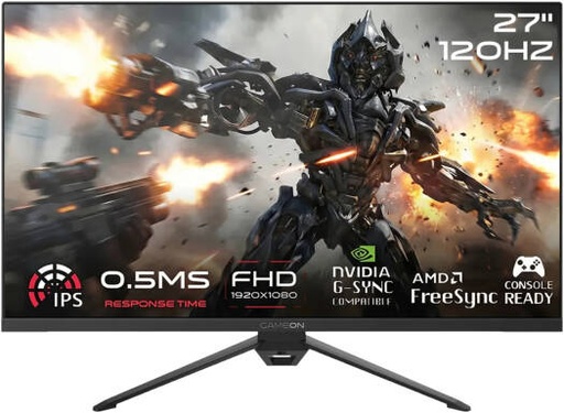 [GOES27FHD120IPS] GAMEON Gaming Monitor, 27" FHD IPS Display, 120Hz Refresh Rate, 0.5ms Response Time, FreeSync/Adaptive-Sync Technology, Xbox Series X|S & PS5 Support, Black | GOES27FHD120IPS