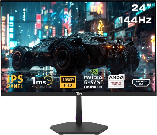 [TM24FHD144IPS] Twisted Minds ECO Series Gaming Monitor, 24" FHD IPS Display, 144Hz Refresh Rate, 99% sRGB, 1ms MPRT, Adaptive Sync Support, E-LED, VESA Mount Compatible, Black | TM24FHD144IPS