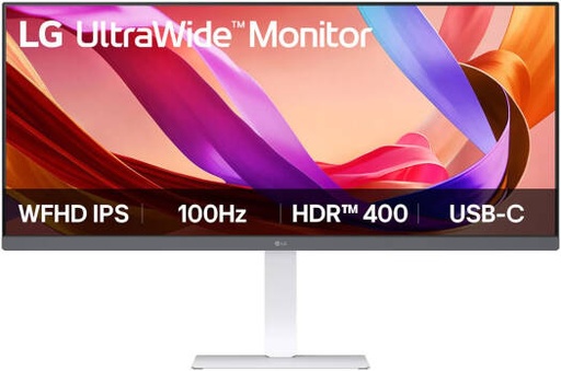 [34U530A-W] LG UltraWide Monitor, 34" IPS Display, WFHD Resolution, 100Hz Refresh Rate, 5ms (GtG @ Faster) Response Time, Anti-Glare Surface Treatment, 16.7m Color Display, White | 34U530A-W