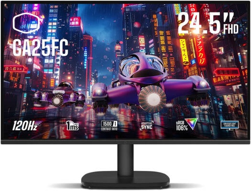 [CMI-GA25FC-UK] Cooler Master GA25FC Gaming Monitor, 25" IPS Display, FHD Resolution, 120Hz Refresh Rate, 1ms (MPRT) Response Time, Adaptive Sync VRR Technology, Black | CMI-GA25FC-UK