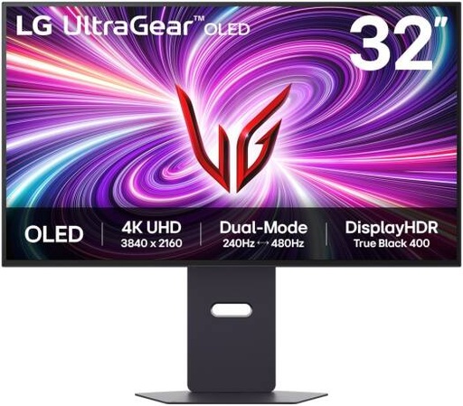 [32GS95UV-B] LG UltraGear Dual-Mode Gaming Monitor, 32" 4K UHD OLED Display, 240Hz Refresh Rate, 0.03 (GtG) Response Time, G-Sync, AdaptiveSync, & FreeSync Premium Pro Compatible, Black | 32GS95UV-B