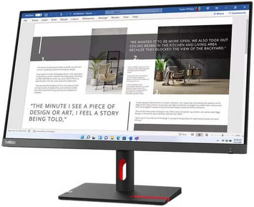 [63DFKAT4UK] Lenovo ThinkVision S27i-30 27" FHD IPS Monitor, 100Hz Refresh Rate & 4ms Response, 99% sRGB with 16.7 Million Colors, VESA mount 100 x 100 mm, 2x HDMI® 1.4, 1x VGA, Black | 63DFKAT4UK