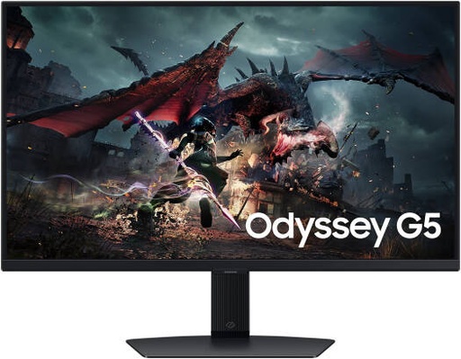 [LS27DG502EMXUE] SAMSUNG Odyssey G5 G50D Gaming Monitor, 27" 2K QHD IPS Display, 180Hz Refresh Rate, 1ms (GtG) Response Time, AMD FreeSync Technology, 16.7m Display Color, Black | LS27DG502EMXUE