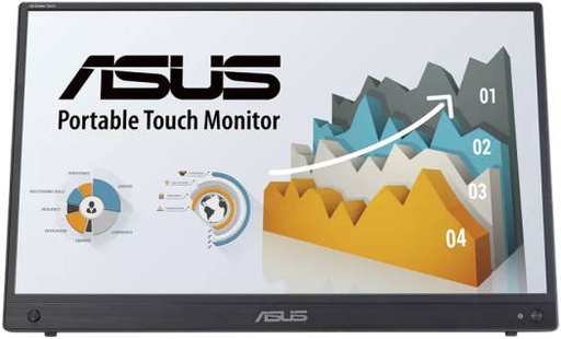 [90LM0890-B01170] ASUS ZenScreen Touch MB16AHT Portable Monitor, 15.6" FHD IPS Display, 60Hz Refresh Rate, 5ms (GtG) Response Time, 262K Display Colors, Eye Care Technology, Black | 90LM0890-B01170