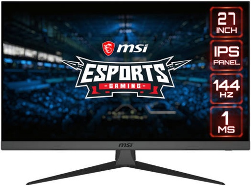 [9S6-3CB51T-036] MSI Optix G272 eSports Gaming Monitor, 27" FHD IPS Display, 144Hz Refresh Rate, 1ms Response Time, FreeSync Premium, 178° Wide Viewing Angle, Black | 9S6-3CB51T-036