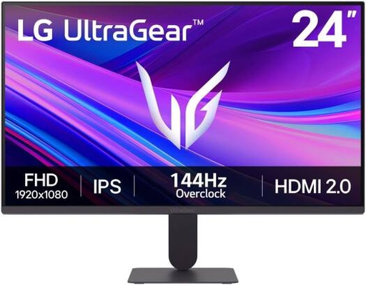 [24G411A-B] LG UltraGear 24G411A Gaming Monitor, 24" IPS Display, FHD Resolution, 144Hz Refresh Rate, 5ms (GtG @ Faster) Response Time, AMD FreeSync Premium Pro & NVIDIA G-Sync, Black | 24G411A-B