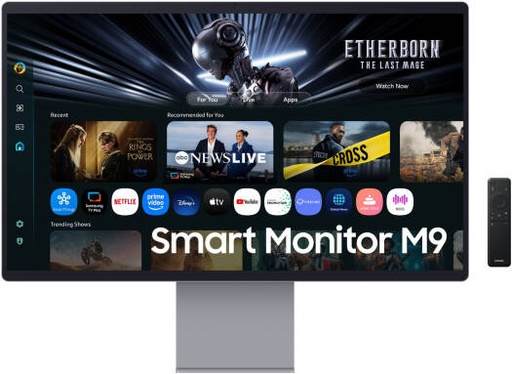 [LS32FM902SMXUE] SAMSUNG M9 M90SF Smart Monitor, 32" OLED Display, 4K Resolution, 165Hz Refresh Rate, 0.03ms(GTG) Response Time, FreeSync Premium Pro, Auto Source Switch+, Tizen OS, Eclipse Silver | LS32FM902SMXUE