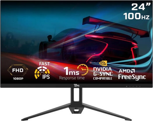 [TM24FHD100IPS] Twisted Minds 24" FHD Gaming Monitor, IPS Panel Technology, 1920 x 1080 Full HD Resolution, 100Hz Refresh Rate, 1ms, Speaker, HDMI 1.4 / VGA / Audio / DC, Black | TM24FHD100IPS