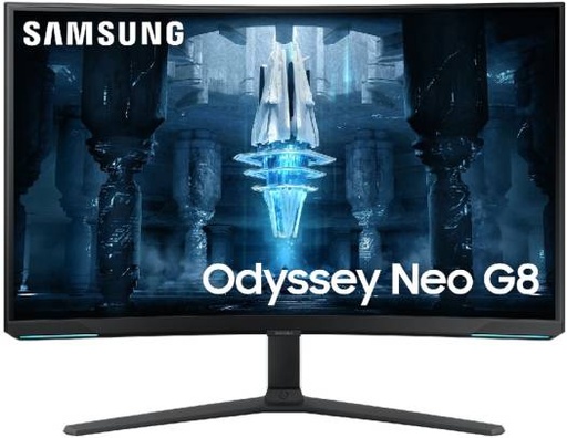 [LS32BG850NMXUE] Samsung Odyssey Neo G8 32" Curved Gaming Monitor, 4K UHD 3840x2160 VA Display, 240Hz Refresh Rate, 1ms Response Time, 1Bn Colors, AMD FreeSync Premium Pro, HDMI 2.1, DP 1.4, White | LS32BG850NMXUE