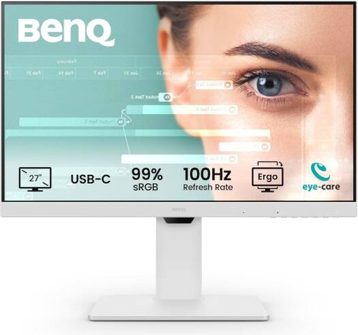 [GW2786TC] BenQ GW2786TC Home Office Monitor, 27" IPS Display, FHD Resolution, 100Hz Refresh Rate, 5ms (GtG) Response Time, 16.7m Color Display, Eye-Care Technology, White | GW2786TC