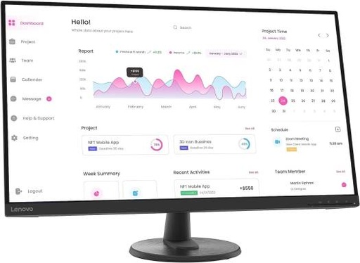 [66FCGAC2AE] Lenovo D32-40 31.5'' FHD WLED Monitor, 4ms Response Time, 60Hz Refresh Rate, 16 9 Aspect Ratio, 8 Color Depth, 16.7 Million Color Support, Eye Comfort, DP, HDMI, 99% sRGB, Black | 66FCGAC2AE