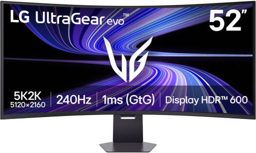 [52G930B] LG 52" UltraGear Evo Gaming Monitor, 5K2K Display, 240Hz Refresh Rate, 1ms (GtG) Response Time, AMD FreeSync Premium Technology, Dynamic Action Sync, Black | 52G930B