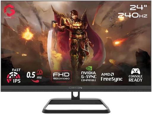 [GOM24FHD240IPS] GAMEON Midnight Pro Series Gaming Monitor, 24" FAST IPS Display, FHD Resolution, 240Hz Refresh Rate, 0.5ms (MPRT) Response Time, AMD FreeSync & Adaptive-Sync, Black | GOM24FHD240IPS