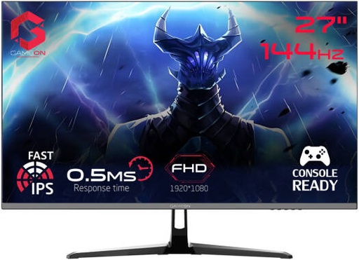 [GOES27FHD144IPS] GAMEON Essential Series Gaming Monitor, 27" IPS Display, FHD Resolution, 144Hz Refresh Rate, 0.5ms (MPRT) Response Time, AMD FreeSync Technology, Black | GOES27FHD144IPS