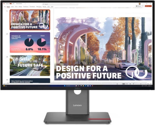 [64B3GAT2UK] Lenovo ThinkVision P27QD-40 Monitor, 27" IPS Display, QHD Resolution, 120Hz Refresh Rate, 4ms (GtG Extreme) Response Time, 1.07 Billions Color Support, Raven Black | 64B3GAT2UK