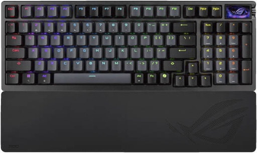 [90MP040H-BKCA00] ASUS ROG Azoth 96 HE Gaming Keyboard, ROG HFX V2 Magnetic Switch, Tri-Mode Connectivity, ROG Hall Effect Technology, Up to 3.5mm Actuation Point, English-Arabic Layout, Black | 90MP040H-BKCA00