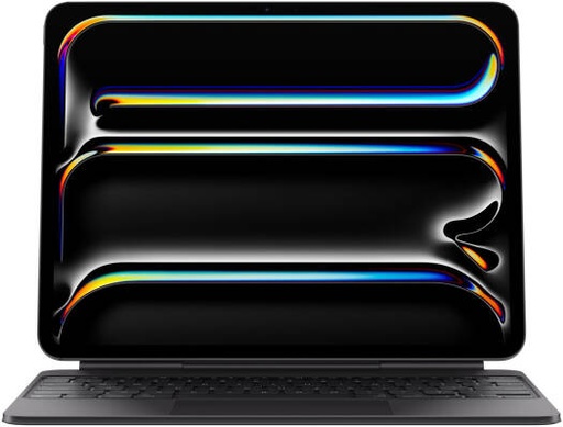 [MWR53AB/A] Apple iPad Pro 13 M4 Magic Keyboard, 14 Key Function Row, Backlit Keys, Scissor Mechanism, Built-In Larger Glass Trackpad, Haptic Feedback, ENG-ARB Layout, Foldable, Black | MWR53AB/A