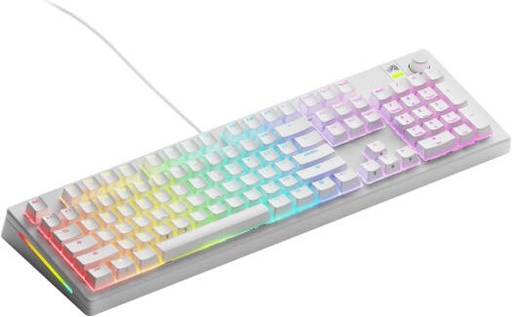 [100-PB-FOX-W-WH-US] Glorious GMMK 3 Prebuilt 100% Mechanical Keyboard, ENG Layout, Modular Gasket, 5-Pin MX Hotswap Support, Fox Mechanical Switches, GPBT Doubleshot Keycaps, White | 100-PB-FOX-W-WH-US