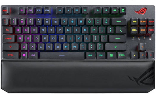 [90MP02J0-BKCA00] Asus X807 ROG Strix Scope RX TKL Optical Mechanical Gaming Keyboard, Wireless Deluxe, RX Red Switch, 1000Hz USB Report Rate, Per-Key RGB LEDs, USB 2.0 / Bluetooth Connectivity, Black | 90MP02J0-BKCA00