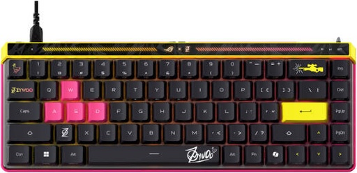 [90MP04KE-BKUA20] ASUS ROG Falchion Ace HFX ZywOo Edition Wired Gaming Keyboard, ROG HFX Magnetic Switch Switch, Anti-Ghosting N-Key Rollover, AURA Sync, Type-C USB Cable, English Layout, Black | 90MP04KE-BKUA20