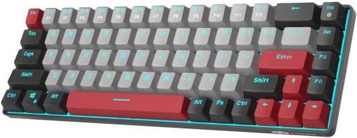 [MK-Box] MageGee MK-Box Mini Portable Mechanical Gaming Keyboard, 65% Layout, Red Switch, LED Backlit, Detachable Type-C, Ergonomic Design, English-Arabic Layout, Full Keys Anti-Ghosting, Gray Black | MK-Box