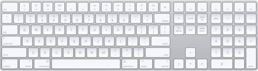 [MXCJ3LL/A] Apple Magic Keyboard with Numeric Keypad (US English), Numeric Keypad, Wireless BT, Built-In Rechargeable Battery, Silver | MXCJ3LL/A