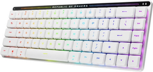 [90MP03EC-BKCA10 / 90MP03EC-BKUA10] ASUS ROG Falchion RX Low Profile 65% Wireless Gaming Keyboard, Pre-lubed ROG RX Red Optical Switches, Integrated Silicone Foam, ABS Keycaps, AR layout, White | 90MP03EC-BKCA10 / 90MP03EC-BKUA10