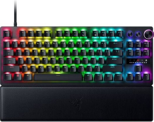 [RZ03-04980100-R3M1] Razer Huntsman V3 Pro TKL Mechanical Gaming Keyboard, Analog Optical Switch Gen-2, Doubleshot PBT Keycaps, N-key Rollover w/ Anti-ghosting, Detachable Type C, ENG-US Layout, Black | RZ03-04980100-R3M1